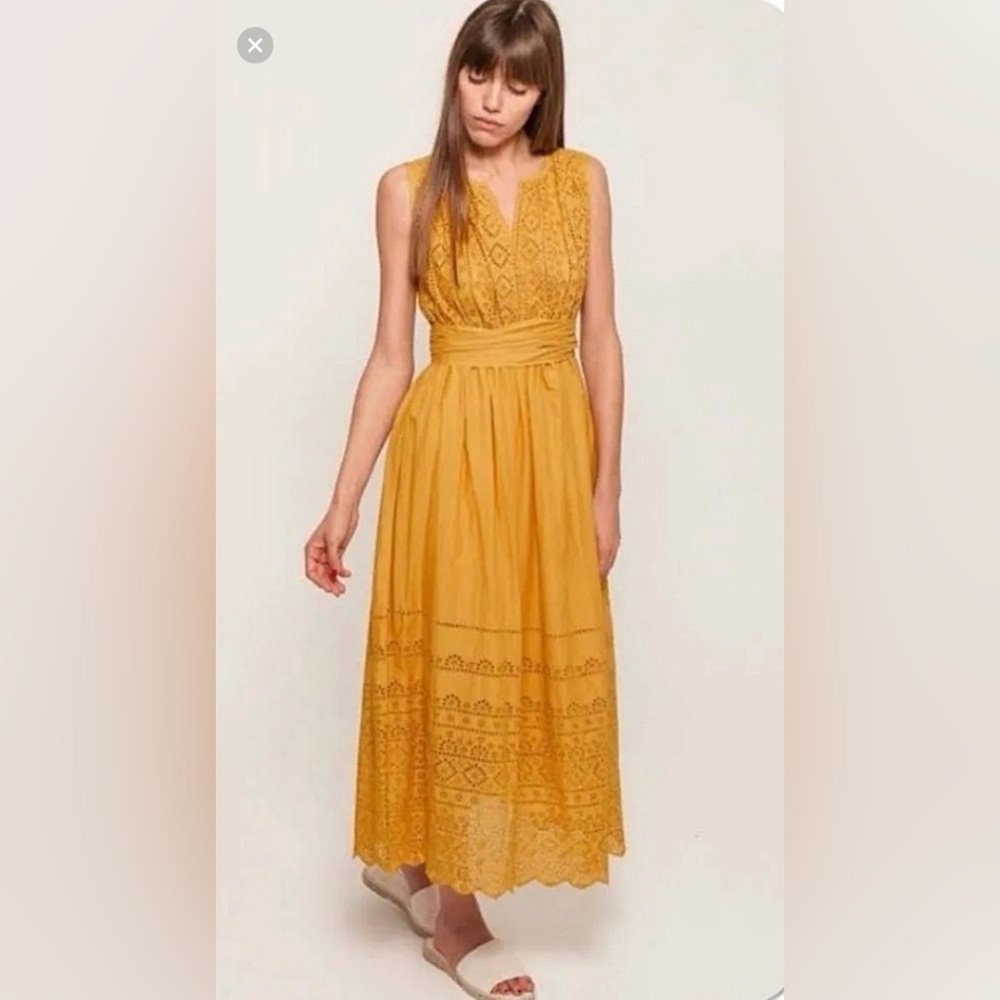 NTW ANTHROPOLOGIE Ne Quittez Sleeveless Maxi Dress Size M
